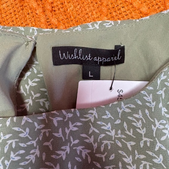 Wishlist Green Ruffled Smocked Mini Dress - Picture 5 of 6